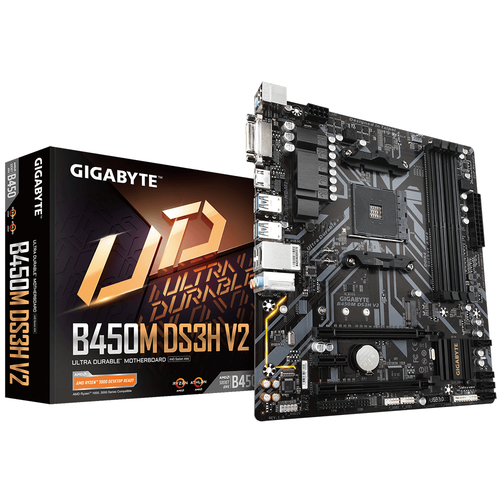 GIGABYTE B450M DS3H V2 материнская плата AMD B450 Разъем AM4 Микро ATX
