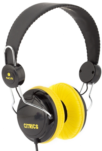 NGS Citrics Headphones Wired Head-band Black, Yellow
