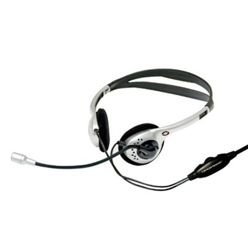 Conceptronic CHATSTAR Headphones Wired Black, Silver