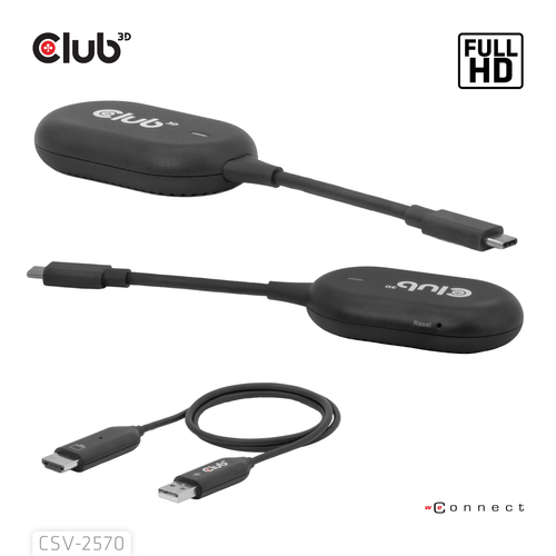 Club 3D Wireless USB-C to HDMI Transmitter and Receiver adapter, afbeelding 10