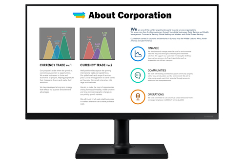 Samsung LF22T450FQR монитор для ПК 55,9 cm (22") 1920 x 1080 пикселей Full HD Черный