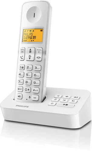 Philips Cordless phone with answering machine D2151W/FR