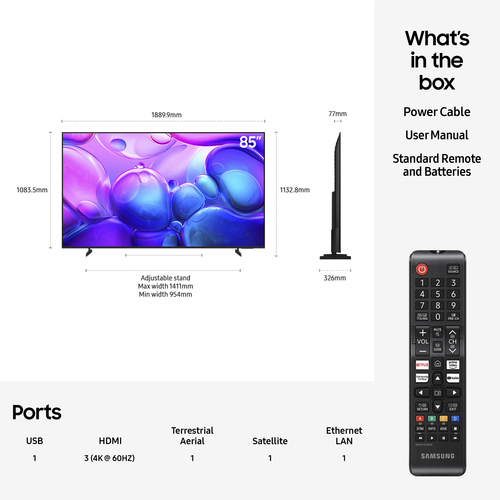 Samsung Q6F 85" 4K Ultra HD Qled Smart TV [2025] - QE85Q6F, Black - image 5