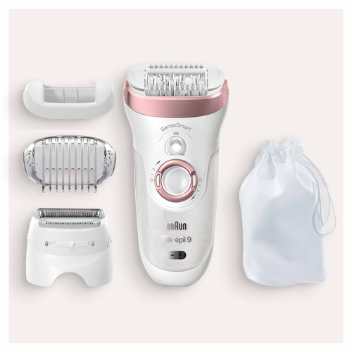 Braun Silk-épil 9 81706316 epilator 40 tweezers Rose gold, White – image 5
