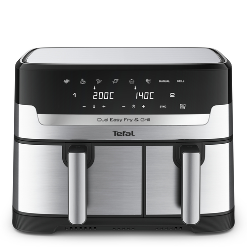 Tefal EY905D Easy Fry & Grill Dual Airfryer Grijs, afbeelding 2