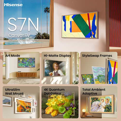 Hisense 65" S7NQTUK Canvas TV with Freely & ArtMode – image 4