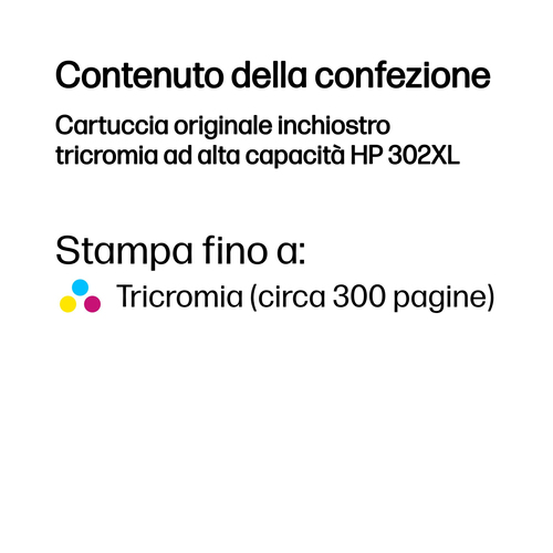 HP 302XL – Cartuccia tricromia originale