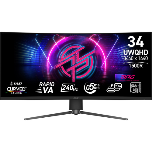 Msi Mpg 346CQRF X24 Wide Quad HD 34 Curved Rapid VA Gaming Monitor - Black - image 1