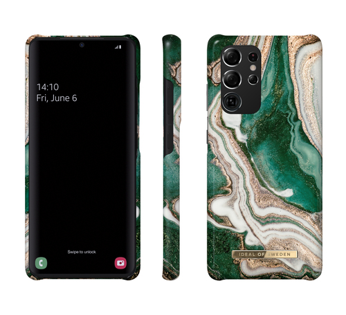 iDeal of Sweden Printed Case Galaxy S21 Ultra Golden Jade Marble – image 2
