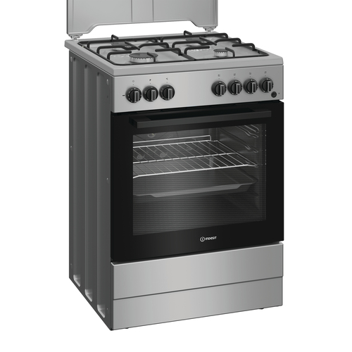 Indesit I6G3PMS Freestanding cooker Electric Gas Silver – image 2