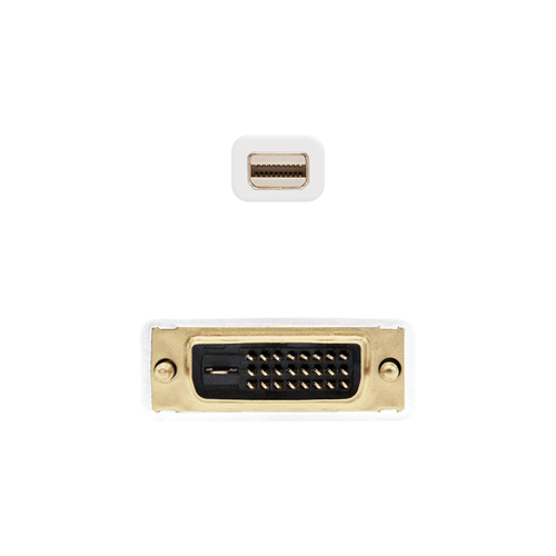 Nanocable Cable conversor Mini DP a DVI, Mini DP/M - DVI/M, Blanco, 5.0 M