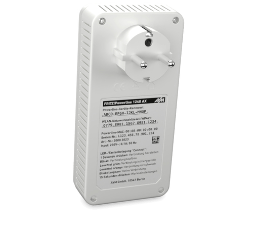 FRITZ! Powerline 1240 AX WLAN Powerline Wit, afbeelding 3