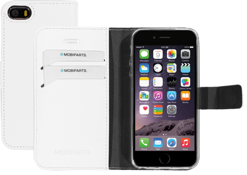 Mobiparts Saffiano Wallet Case Apple iPhone 5, iPhone 5S, iPhone SE White