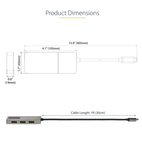 StarTech.com 3-Port USB-C Multi-Monitor Adapter, USB Type-C to 3x DisplayPort 1.4 MST Hub, Triple 4K – image 6