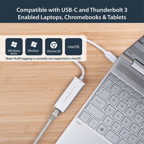 StarTech.com USB-C to Gigabit Ethernet Adapter, Aluminum, Thunderbolt 3 / 4 Compatible, USB Type C Network Adapter – image 7