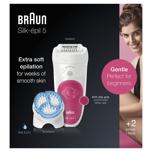 Braun Silk-épil 5 5-511 28 tweezers Pink, White – image 3