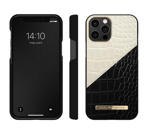 iDeal of Sweden Atelier Case iPhone 12 PRO MAX Cream Black Croco