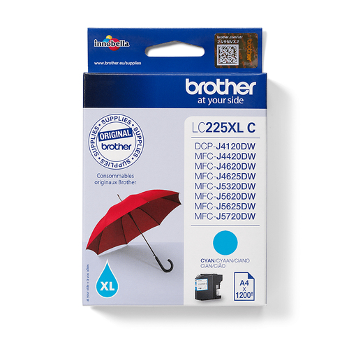 Original Brother LC225XL High Capacity Ink Cartridge - Cyan - image 1