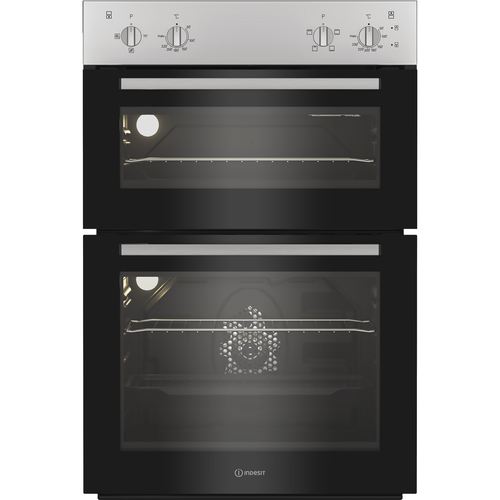 Indesit Dii 10N S Built In Electric Double Oven - Silver - A/A Rated, Silver - image 1