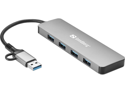 USB-C/A to 4xUSB 3.0 Hub, afbeelding 2