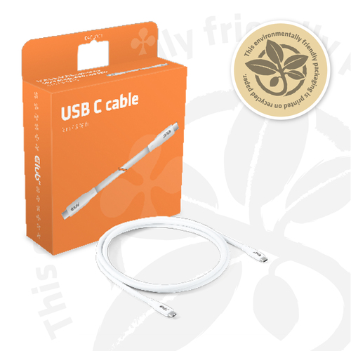 Club3D Lifestyle USB-C Kabel PD 240W,20Gbps 2m weiß St/St retail, afbeelding 7