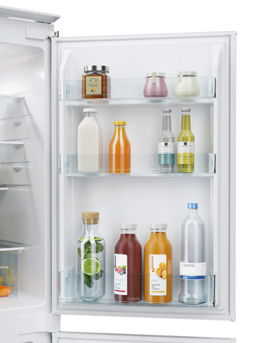 Candy CB50N518EK 177cm 50/50 Integrated Total No Frost Fridge Freezer with Sliding Door Hinge - White - E Rated, White - image 4