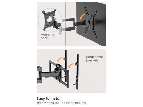 Equip 43"-100" Full Motion TV Mount Bracket – image 6