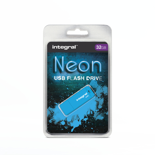 Integral 32GB USB2.0 DRIVE NEON BLUE – image 7