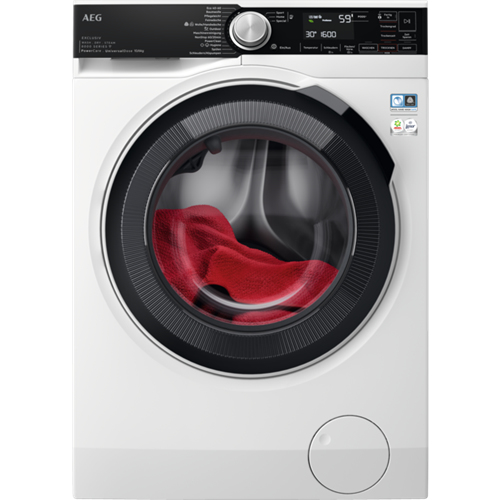 AEG LWR8E80609 стирально-сушильная машина Отдельно стоящий Фронтальная загрузка Белый