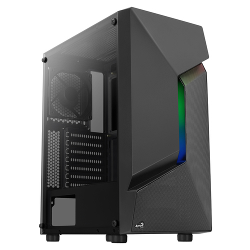 Aerocool SCAPEBKV1 Gaming ATX Case Front RGB LED Tempered Glass