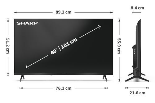 Sharp 2T-C40HE2245KB TV – image 8