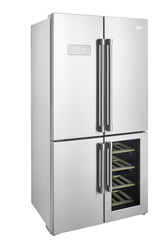 Beko GN1416220CX side-by-side refrigerator Freestanding