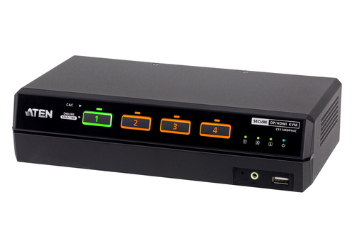 4-PORT DUAL DISPLAY UNIVERSAL SECURE KVM PP4.0 (HDMI / DISPLAYPORT) WITH CAC SUP