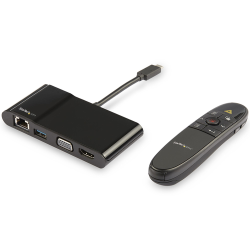 StarTech.com USB-C Multiport Adapter with Wireless Presenter Remote