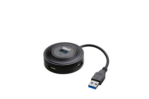 iggual IGG316672 interface hub USB 3.2 Gen 1 (3.1 Gen 1) Type-A 5000 Mbit/s Black