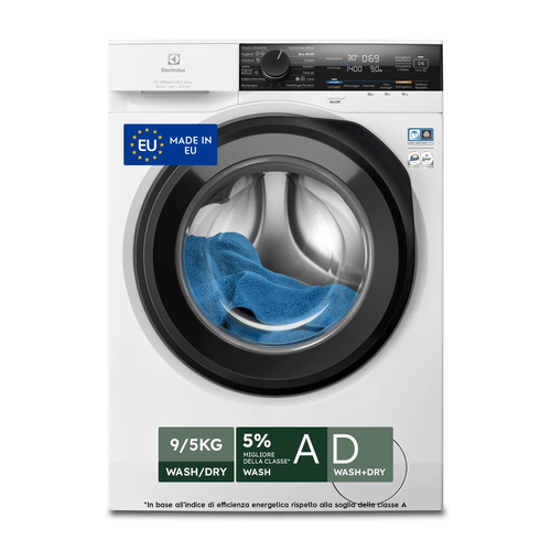 Electrolux EW7W495G стирально-сушильная машина Отдельно стоящий Фронтальная загрузка Белый