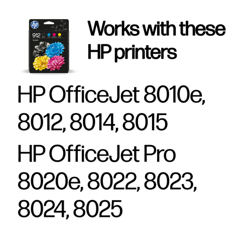 HP 912 Original Ink Cartridge 2.93/8.29-ml Cmyk 4-pack 6ZC74AE - image 2