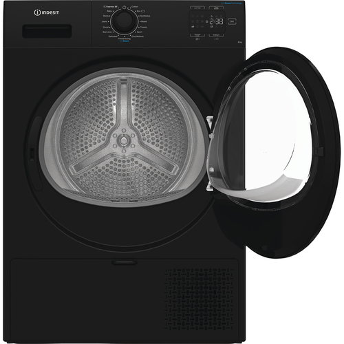 Indesit CYD92DBBUK 9kg Heat Pump Condenser Dryer in Black A Rated Stea - image 6