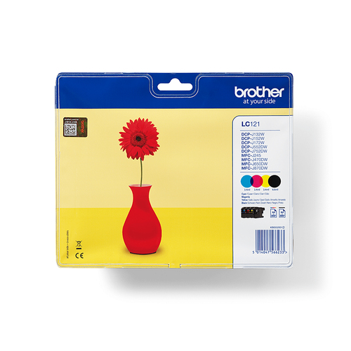 Brother LC121 Inkjet Cartridge Multipack Cmyk LC121VALBP - image 1