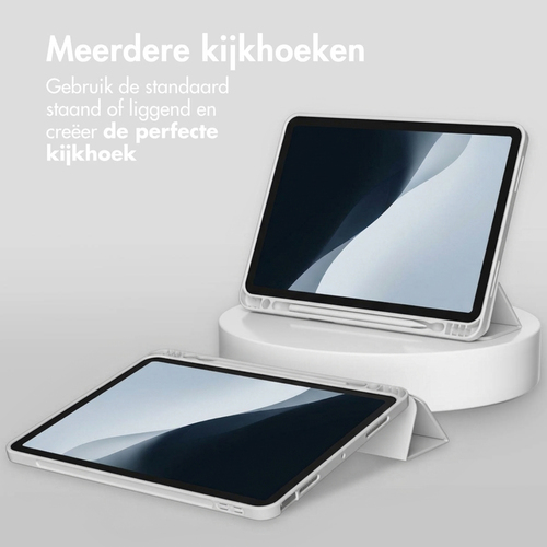 Accezz Smart Silicone Bookcase iPad Air 11 inch (2024) M2 / Air 5 (2022) / Air 4 (2020) - Grijs, afbeelding 2