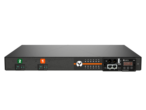 Vertiv VP59100 блок распределения питания 12 розетка(и) 1U Черный