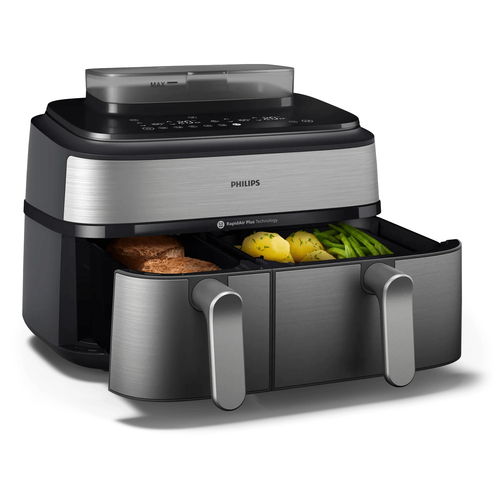 Philips Airfryer 5000 Series Dual Basket NA555/00, afbeelding 4