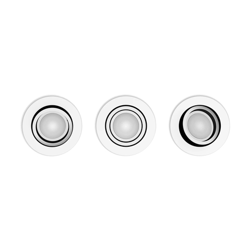 Philips Hue Milliskin inbouwspot White Ambiance - rond - Wit - 3-pack, afbeelding 2