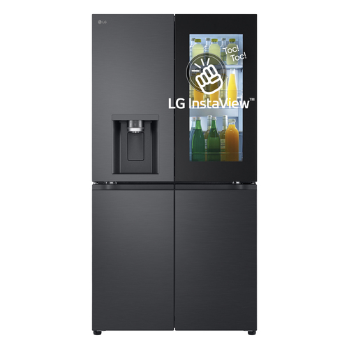 LG InstaView GMG960EVJE side-by-side холодильник Отдельно стоящий 638 L Черный