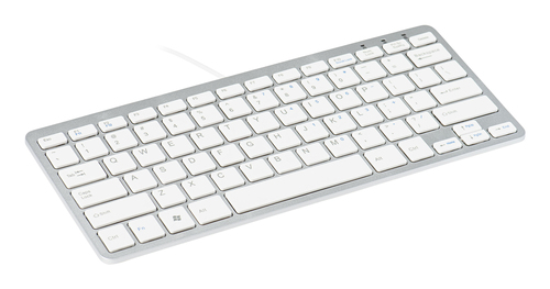 R-Go Tools Ergonomic keyboard R-Go Compact, compact keyboard, flat design, QWERTY (US), wired, white – image 2