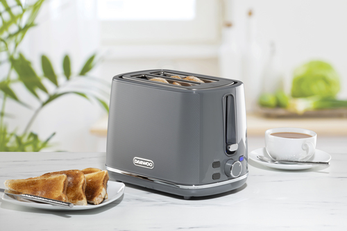 Daewoo 'Stirling' Series Two Slice Toaster With Reheat Defrost & 7 Browning Functions in Grey Grey - image 2