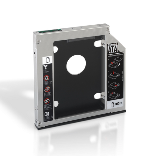Aisens Adaptador Para Portatil Para Sustituir DVD DE 12,75 mm POR HD SSD DE 2.5 Sata Incluye Tornillos DE Montaje A129-0152