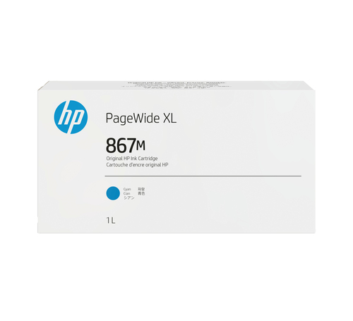 HP 867M 1-liter Cyan PageWide XL Ink Cartridge