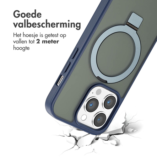 Accezz Ring Stand Backcover met MagSafe iPhone 14 Pro - Blue, afbeelding 4