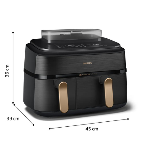 Philips Airfryer 5000 Series Dual Basket NA552/00, afbeelding 5